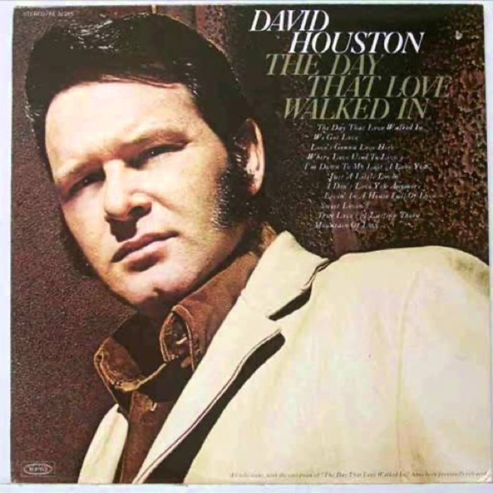 10/$25🦋 David Houston The Day That Love Walked In Vinyl Record